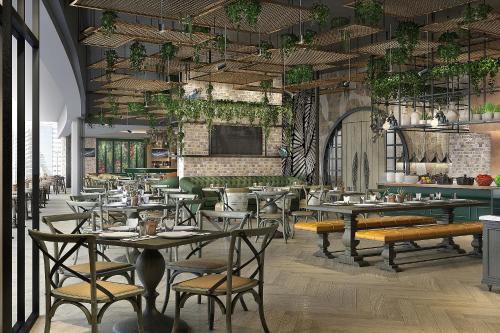 Imagen del bar/restaurante del Hotel Premier Inn Dubai Barsha Heights. Foto 2