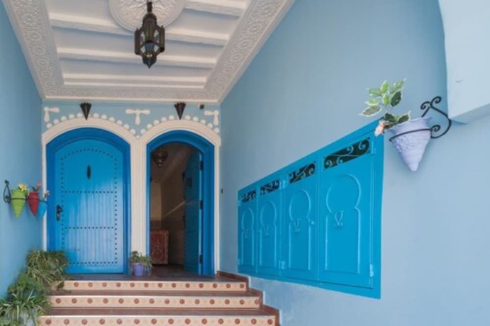 Imagen de los interiores del Hotel Puerta Azul, Chefchauen. Foto 21