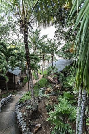 Imagen de los exteriores del Hotel Puerta Azul, Isla de Roatán. Foto 10