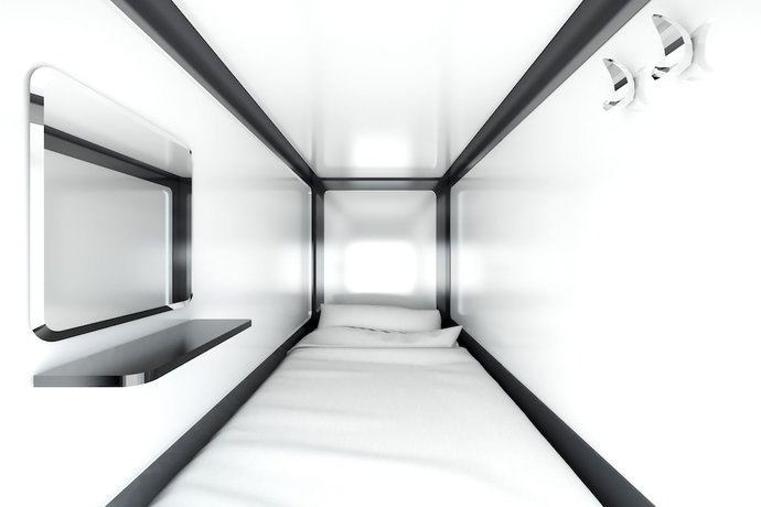 Imagen de la habitación del Hotel Qube Capsules. Foto 3
