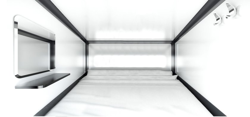 Imagen de la habitación del Hotel Qube Capsules. Foto 5