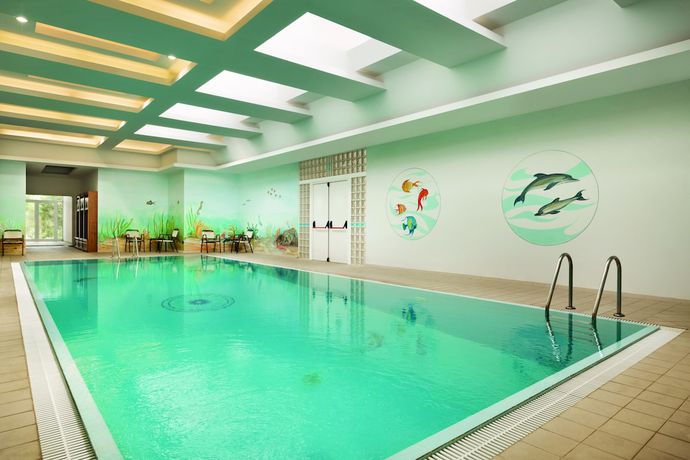 Imagen de la piscina del Hotel Ramada by Wyndham Loutraki Poseidon Resort. Foto 17