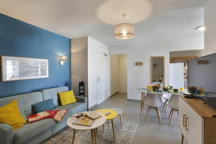 Imagen de la habitación del Hotel R&eacute;sidence Nemea le March&eacute; de la Plage, Mimizan. Foto 15