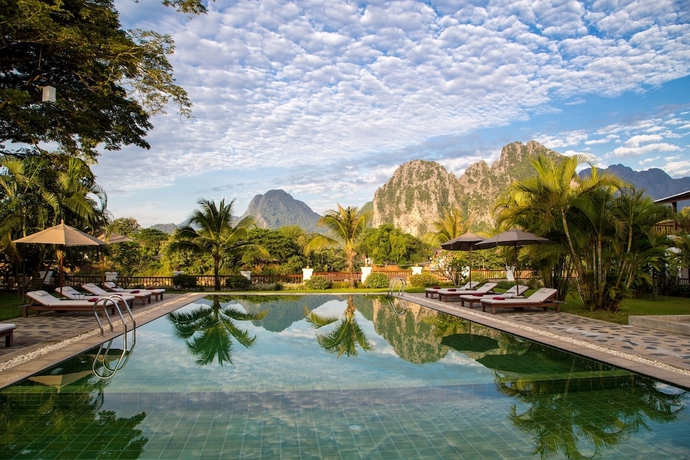 Imagen general del Hotel Riverside Boutique Resort, Vang Vieng. Foto 1