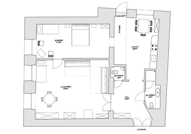 Imagen de la habitación del Hotel Roman Apartments. Foto 6