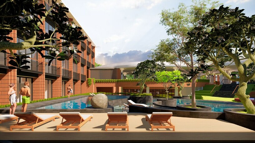 Imagen de la piscina del Hotel Santika Premiere Linggarjati. Foto 17
