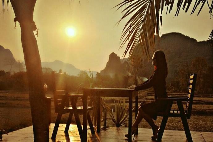 Imagen de los exteriores del Hotel Savanh Sunset View Resort, Vang Vieng. Foto 19