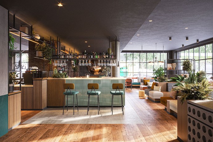 Imagen del bar/restaurante del Hotel Schani UNO City. Foto 3