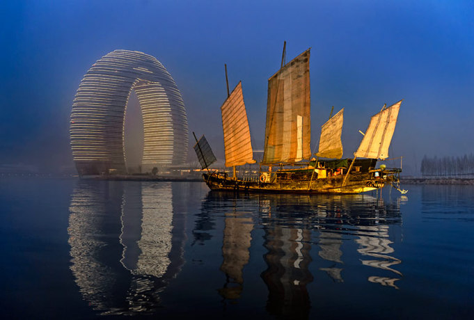 Imagen de los exteriores del Hotel Sheraton Huzhou Taihu Lake Hot Spring Resort and Spa. Foto 8