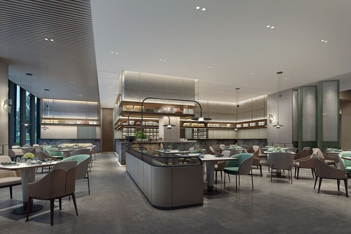 Imagen del bar/restaurante del Hotel Somerset Daxing Beijing. Foto 12