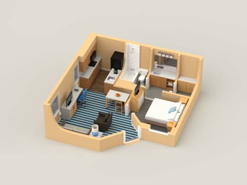 Imagen de la habitación del Hotel Sonesta Es Suites Detroit Auburn Hills. Foto 3
