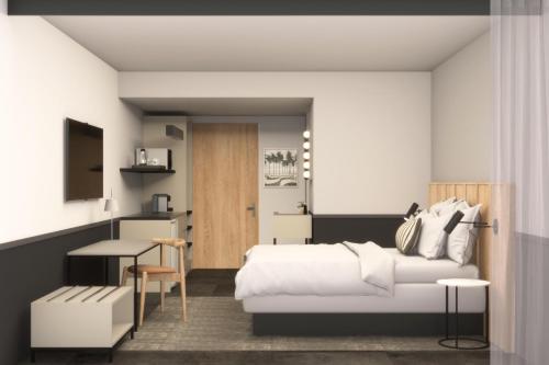 Imagen de la habitación del Hotel Stad&iacute;a Suites Quer&eacute;taro. Foto 3