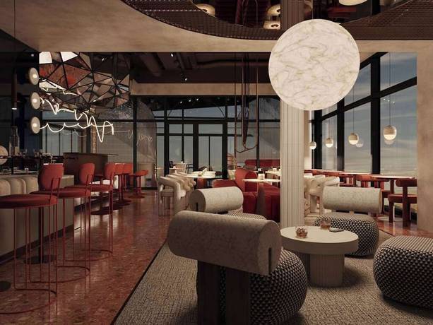 Imagen del bar/restaurante del Hotel TRIBE Budapest Airport. Foto 3