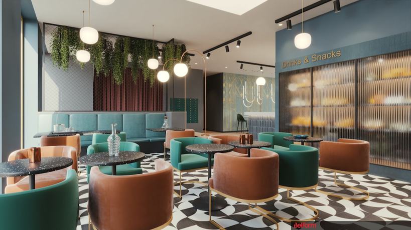 Imagen del bar/restaurante del Hotel The Base Munich. Foto 2