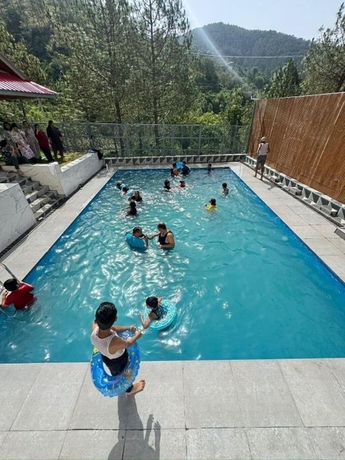 Imagen de la piscina del Hotel The Chail Pine Orchard Resort. Foto 16