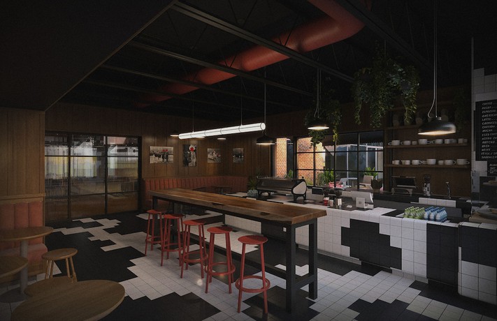 Imagen del bar/restaurante del Hotel The Junto. Foto 11