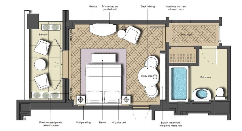 Imagen de la habitación del Hotel The Langham, Sydney. Foto 6