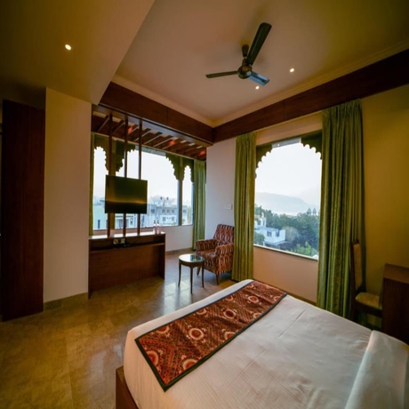 Imagen de la habitación del Hotel The Ramvilas - A Rooftop Lake View in Udaipur. Foto 8