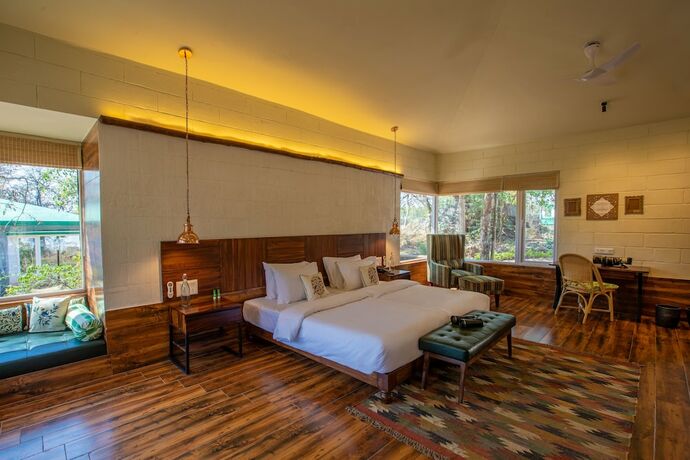 Imagen de la habitación del Hotel The Riverwood Forest Retreat-Kanha. Foto 17