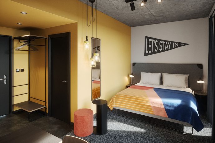 Imagen de la habitación del Hotel The Social Hub Barcelona Poblenou. Foto 13