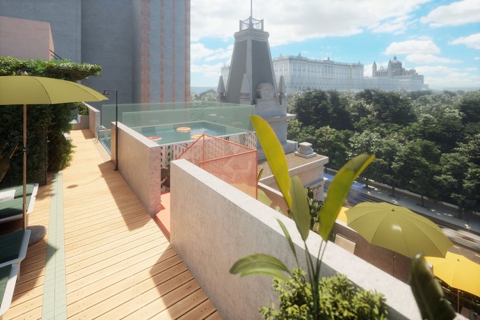 Imagen de la piscina del Hotel The Social Hub Madrid 4 star. Foto 20