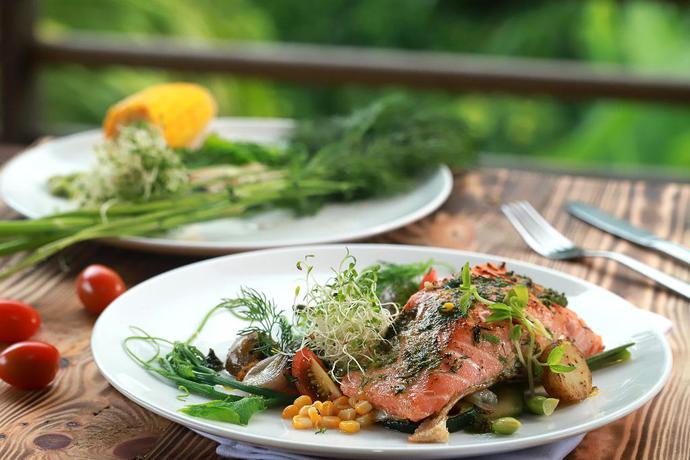 Imagen del bar/restaurante del Hotel Ubud Nyuh Bali Resort and Spa, Lodtunduh. Foto 11