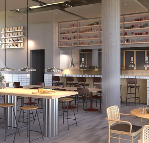 Imagen del bar/restaurante del Hotel Urban Loft Berlin. Foto 7