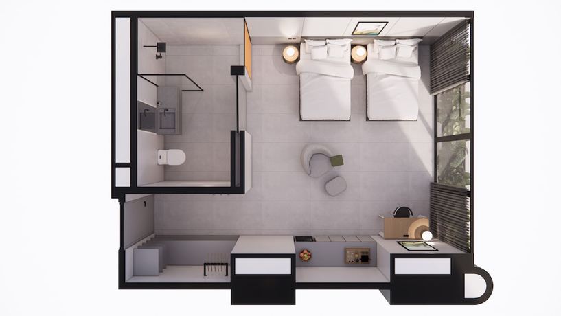 Imagen de la habitación del Hotel Wake BioHotel. Foto 4