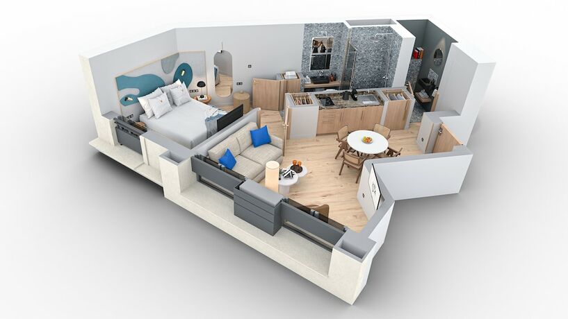 Imagen de la habitación del Hotel Yuna Porte Maillot - ApartHotel. Foto 14