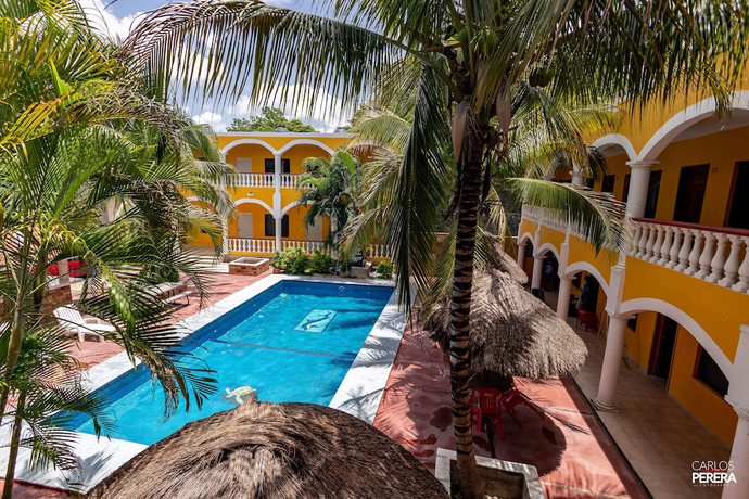 Imagen del bar/restaurante del Hotel los Arcos, Izamal. Foto 4