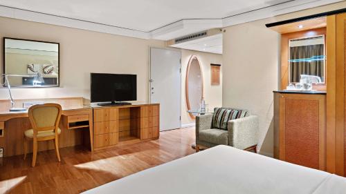 Habitación doble 1 Cama queen Vista ciudad del hotel Hilton Dresden