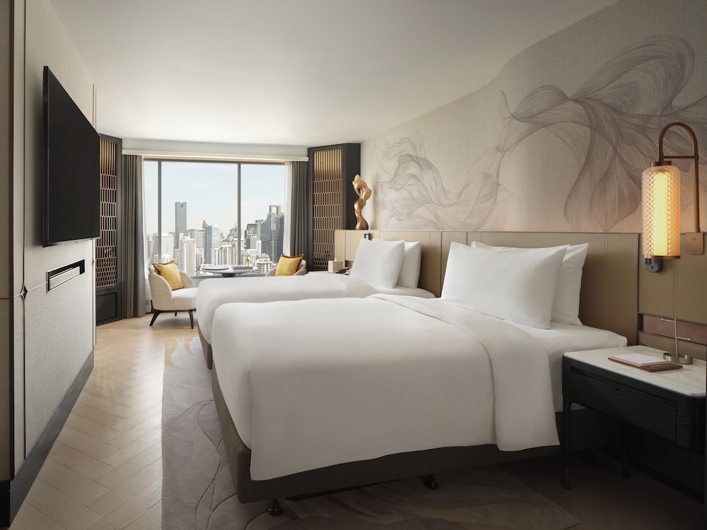 Fairmont Gold, Habitación con 2 camas individuales, 2 camas individuales del hotel Fairmont Bangkok Sukhumvit