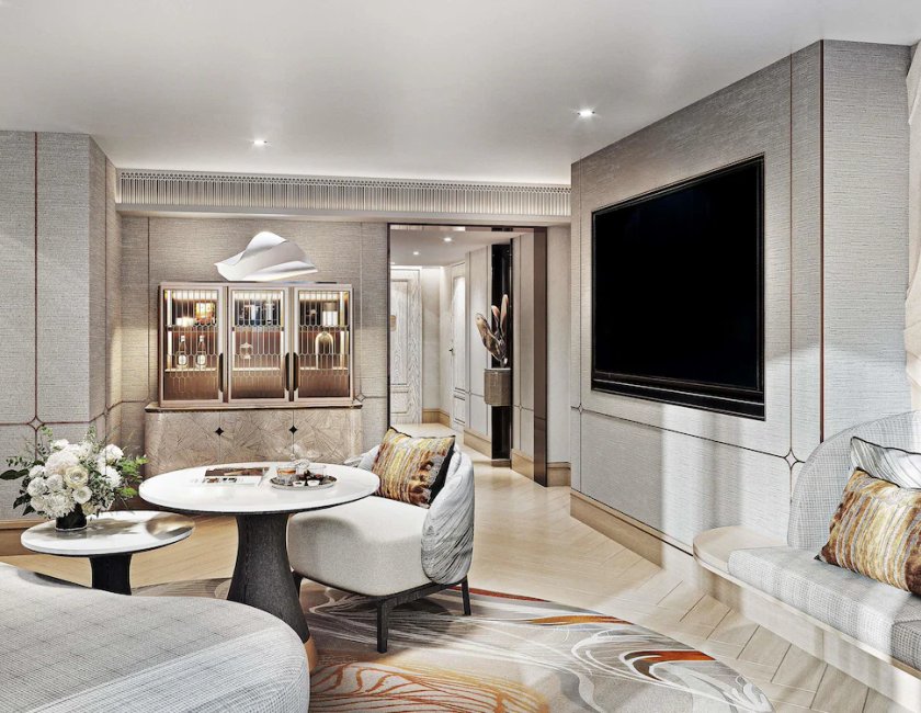 Fairmont Gold, Suite Business, 1 cama de matrimonio grande del hotel Fairmont Bangkok Sukhumvit. Foto 3