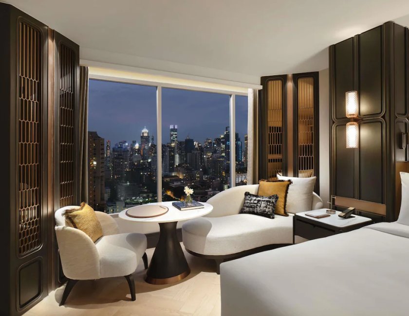 Fairmont Gold, Habitación Deluxe, 1 cama de matrimonio grande del hotel Fairmont Bangkok Sukhumvit. Foto 7