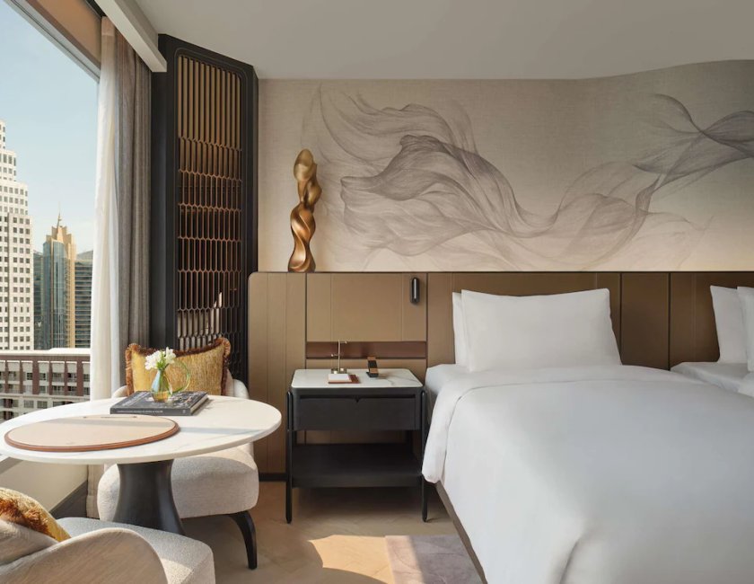 Fairmont Gold, Habitación con 2 camas individuales, 2 camas individuales del hotel Fairmont Bangkok Sukhumvit. Foto 5