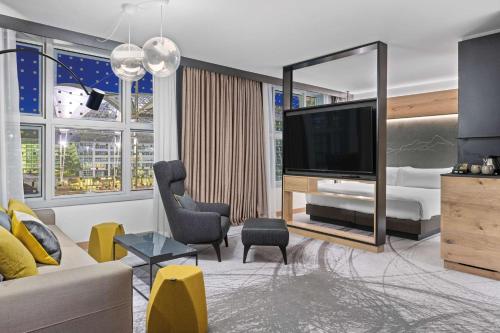 Suite Presidencial de 1 dormitorio con cama extragrande del hotel Hilton Munich Airport