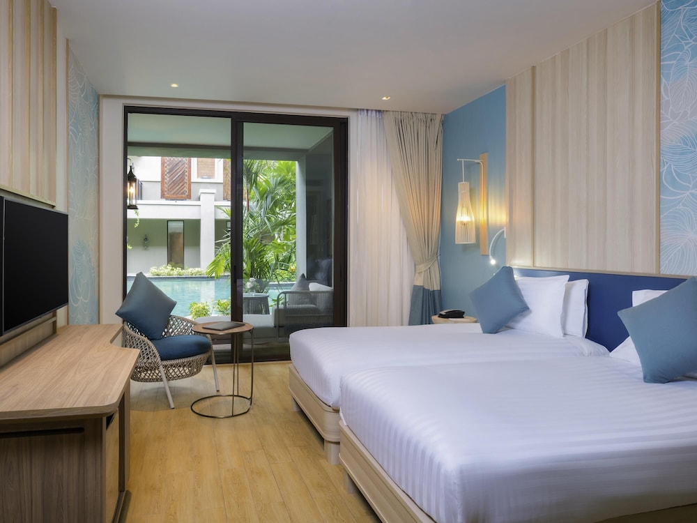 Habitación Deluxe con 2 Camas Individuales Acceso a la Piscina Ala Playa del hotel Mercure Samui Chaweng Tana