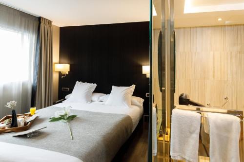 Habitación Doble con vistas a la ciudad - Cama grande del hotel Plaza