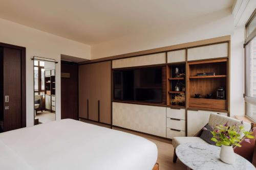 Habitación Deluxe adaptada para personas con movilidad reducida del hotel Nobu Barcelona