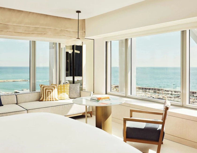 Habitación doble Vista Mar 1 Cama king Esquinera del hotel Arts Barcelona. Foto 2