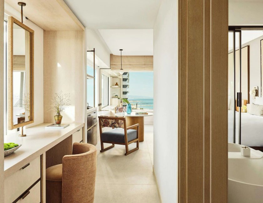 Habitación doble Vista Parcial Mar 2 Camas dobles Normal del hotel Arts Barcelona. Foto 3