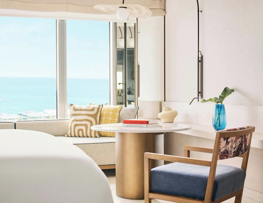Habitación doble Vista Parcial Mar 1 Cama king Normal del hotel Arts Barcelona. Foto 2
