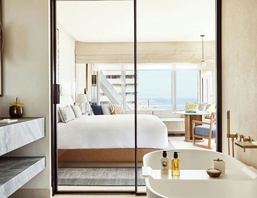 Habitación doble Vista Parcial Mar 1 Cama king Normal del hotel Arts Barcelona. Foto 4