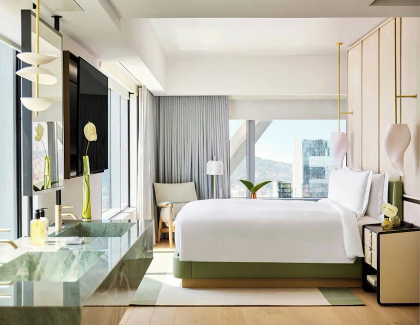 Suite 1 Cama king 1 habitación Vista ciudad del hotel Arts Barcelona. Foto 4