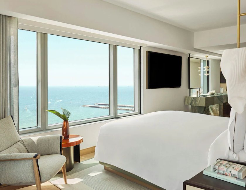 Suite 1 Cama king 1 habitación Vista ciudad del hotel Arts Barcelona. Foto 5