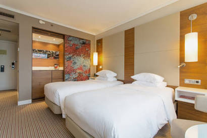 Habitación doble 2 camas del hotel Hilton Barcelona