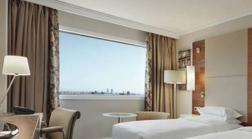 Habitación Twin Sky View del hotel Hilton Barcelona