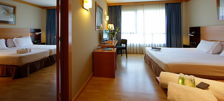 Habitación doble Comunicada del hotel Attica 21 Barcelona Mar