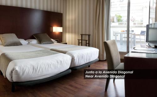 Habitación Doble con terraza del hotel Zenit Barcelona. Foto 3
