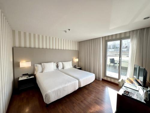 Habitación Doble con terraza del hotel Zenit Barcelona. Foto 4